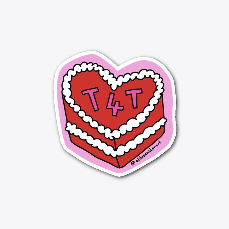 T4T Heart Cake Sticker